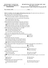 Đề thi Giữa kì 1 Địa lí 10 năm 2025-2026 trường THPT Gia Bình số 1 (Bắc Ninh)